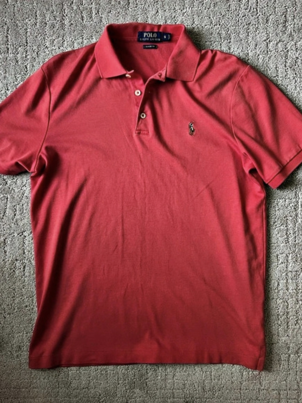 Polo Ralph Lauren Classic Fit Polo Cotton Polo in Red Size Small
